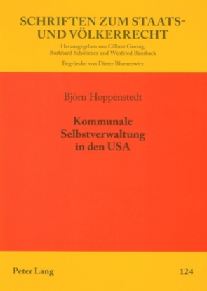 Kommunale Selbstverwaltung in den USA von Hoppenstedt,  Björn