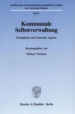 Kommunale Selbstverwaltung. von Nierhaus,  Michael