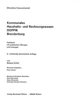 Kommunales Haushalts- und Rechnungswesen DOPPIK Brandenburg von Harder,  Peter, Knöfel,  Barbara, Oelgeklaus,  Michaela