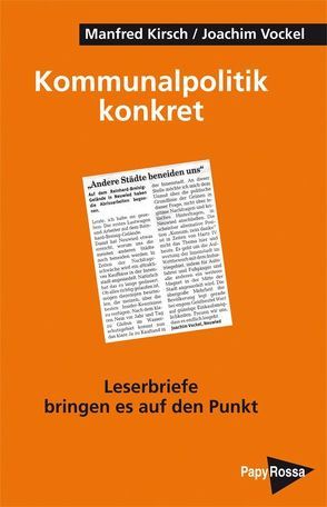 Kommunalpolitik konkret von Kirsch,  Manfred, Vockel,  Joachim