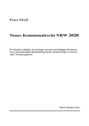Kommunalrecht von Ebell,  Peter