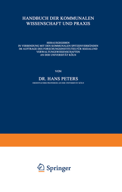 Kommunalverfassung von Peters,  Hans