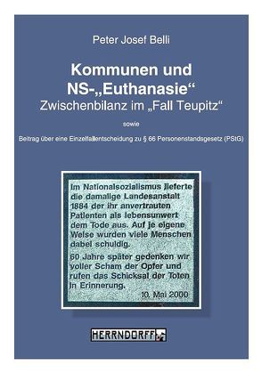 Kommunen und NS-„Euthanasie“ von Belli,  Peter Josef