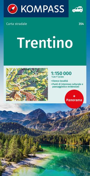 KOMPASS Autokarte Trentino 1:150.000