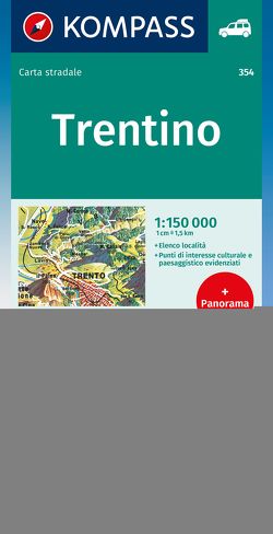 KOMPASS Autokarte Trentino 1:150.000