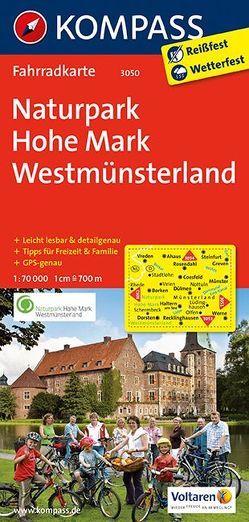 KOMPASS Fahrradkarte 3050 Naturpark Hohe Mark – Westmünsterland 1:70.000