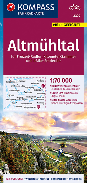 KOMPASS Fahrradkarte 3329 Altmühltal 1:70.000 von KOMPASS-Karten GmbH