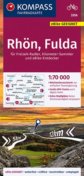 KOMPASS Fahrradkarte 3356 Rhön, Fulda 1:70.000 von KOMPASS-Karten GmbH