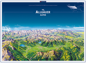 KOMPASS Panorama-Poster Die Allgäuer Alpen von KOMPASS-Karten GmbH