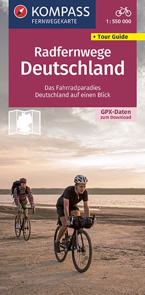 KOMPASS Radfernwegekarte Deutschland – Übersichtskarte 1:550.000 von KOMPASS-Karten GmbH