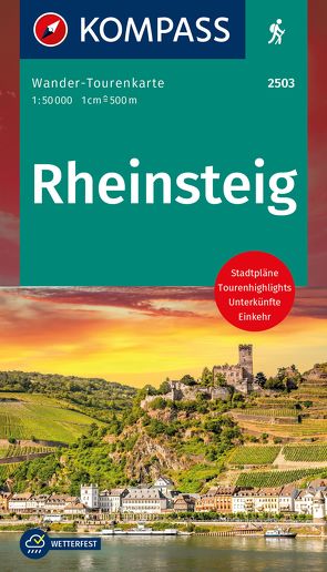 KOMPASS Wander-Tourenkarte Rheinsteig 1:50.000