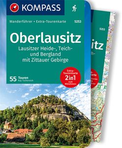 KOMPASS Wanderführer Oberlausitz, Lausitzer Heide-, Teich- und Bergland, mit Zittauer Gebirge, 55 Touren von Tschersich,  Kay