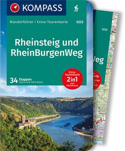 KOMPASS Wanderführer Rheinsteig RheinBurgenWeg, 60 Touren von Behla,  Silvia und Thilo