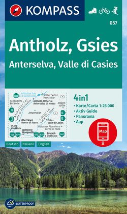 KOMPASS Wanderkarte 057 Antholz, Gsies, Anterselva, Valle di Casies 1:25.000 von KOMPASS-Karten GmbH