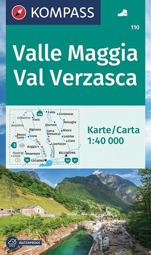 KOMPASS Wanderkarte 110 Valle Maggia, Val Verzasca 1:40.000 von KOMPASS-Karten GmbH