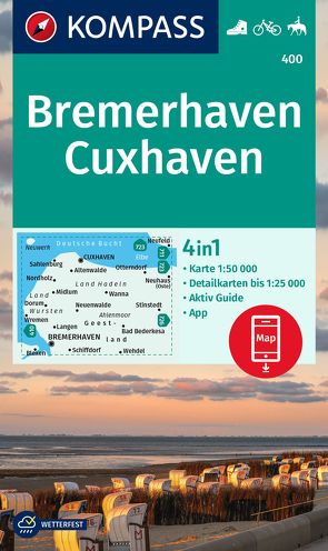 KOMPASS Wanderkarte 400 Bremerhaven-Cuxhaven 1:50.000