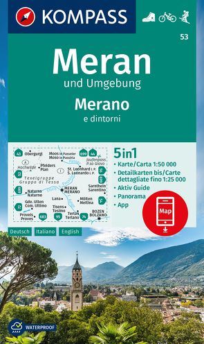 KOMPASS Wanderkarte 53 Meran und Umgebung / Merano e dintorni 1:50.000