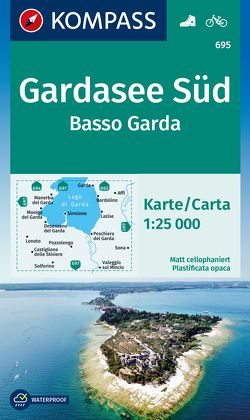 KOMPASS Wanderkarte 695 Gardasee Süd, Basso Garda 1:25.000