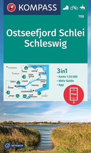 KOMPASS Wanderkarte 708 Ostseefjord Schlei, Schleswig 1:35.000 von KOMPASS-Karten GmbH