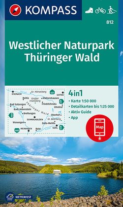 KOMPASS Wanderkarte 812 Westlicher Naturpark Thüringer Wald 1:50.000 von KOMPASS-Karten GmbH