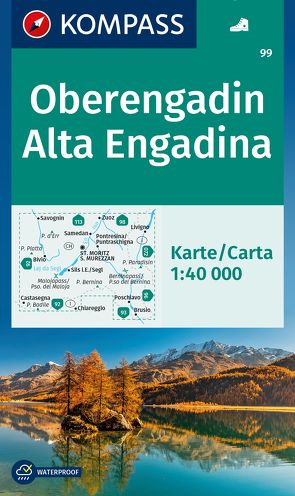 KOMPASS Wanderkarte 99 Oberengadin / Alta Engadina 1:40.000