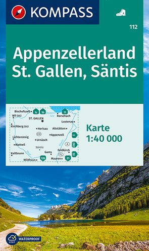 KOMPASS Wanderkarte Appenzellerland, St. Gallen, Säntis von KOMPASS-Karten GmbH