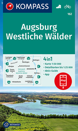 KOMPASS Wanderkarte 162 Augsburg, Westliche Wälder 1:50.000 von KOMPASS-Karten GmbH