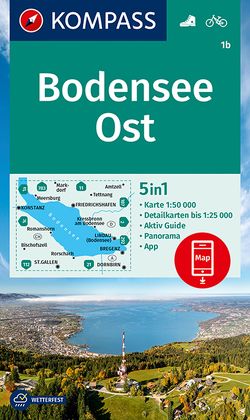 KOMPASS Wanderkarte 1b Bodensee Ost 1:50.000 von KOMPASS-Karten GmbH