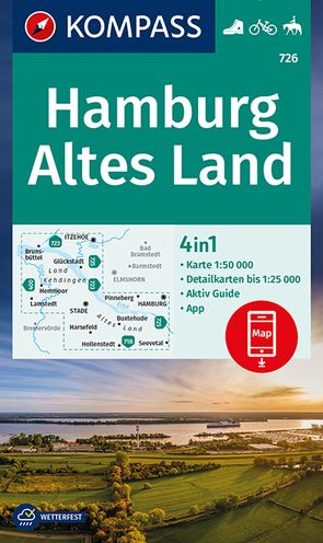 KOMPASS Wanderkarte 726 Hamburg, Altes Land 1:50.000 von KOMPASS-Karten GmbH