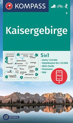 KOMPASS Wanderkarte 9 Kaisergebirge 1:50.000 von KOMPASS-Karten GmbH