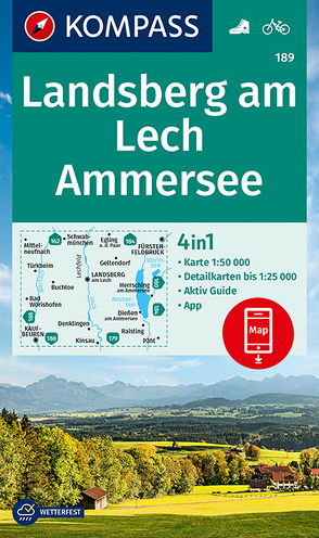 KOMPASS Wanderkarte Landsberg am Lech, Ammersee von KOMPASS-Karten GmbH