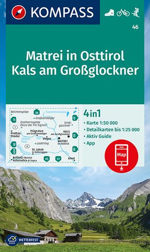 KOMPASS Wanderkarte 46 Matrei in Osttirol, Kals am Großglockner 1:50.000 von KOMPASS-Karten GmbH