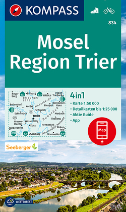 KOMPASS Wanderkarte 834 Mosel, Region Trier 1:50.000 von KOMPASS-Karten GmbH