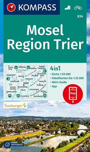 KOMPASS Wanderkarte 834 Mosel, Region Trier 1:50.000 von KOMPASS-Karten GmbH