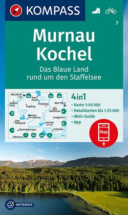 KOMPASS Wanderkarte 7 Murnau – Kochel – Das blaue Land rund um den Staffelsee 1:50.000 von KOMPASS-Karten GmbH