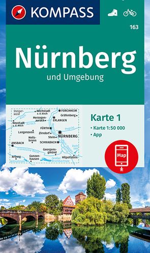 KOMPASS Wanderkarten-Set 163 Nürnberg und Umgebung (2 Karten) 1:50.000 von KOMPASS-Karten GmbH