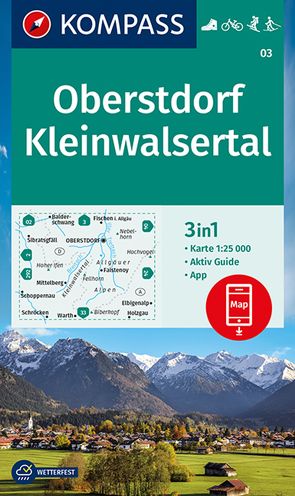 KOMPASS Wanderkarte 03 Oberstdorf, Kleinwalsertal 1:25.000 von KOMPASS-Karten GmbH