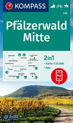 KOMPASS Wanderkarte 472 Pfälzerwald Mitte 1:25.000 von KOMPASS-Karten GmbH