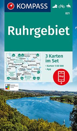 KOMPASS Wanderkarten-Set 821 Ruhrgebiet (3 Karten) 1:50.000 von KOMPASS-Karten GmbH