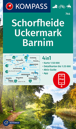 KOMPASS Wanderkarte Schorfheide, Uckermark, Barnim von KOMPASS-Karten GmbH