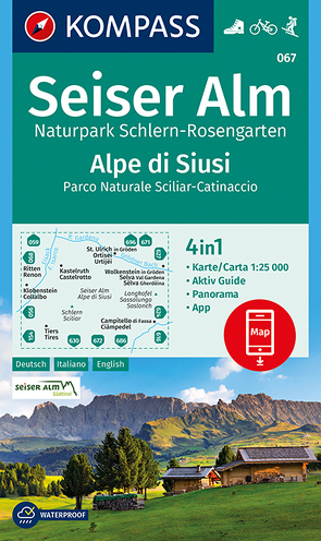 KOMPASS Wanderkarte Seiser Alm, Naturpark Schlern-Rosengarten, Alpe di Siusi von KOMPASS-Karten GmbH