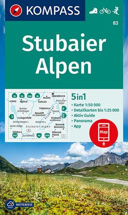 KOMPASS Wanderkarte 83 Stubaier Alpen 1:50.000 von KOMPASS-Karten GmbH