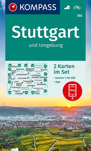 KOMPASS Wanderkarten-Set 780 Stuttgart und Umgebung (2 Karten) 1:50.000 von KOMPASS-Karten GmbH