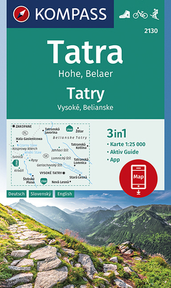 KOMPASS Wanderkarte Tatra Hohe, Belaer, Tatry, Vysoké, Belianske von KOMPASS-Karten GmbH