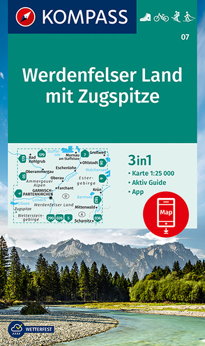 KOMPASS Wanderkarte 07 Werdenfelser Land mit Zugspitze 1:25.000 von KOMPASS-Karten GmbH