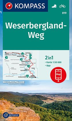 KOMPASS Wanderkarte 819 Weserbergland-Weg 1:50.000 von KOMPASS-Karten GmbH