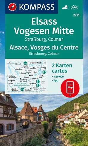 KOMPASS Wanderkarten-Set 2221 Elsass, Vogesen Mitte, Alsace, Vosges du Centre (2 Karten) 1:50.000