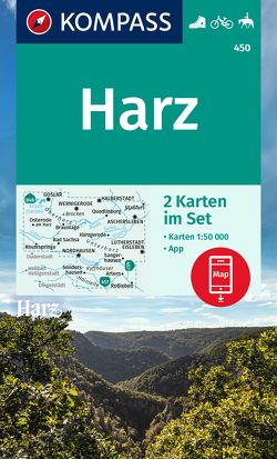 KOMPASS Wanderkarten-Set 450 Harz (2 Karten) 1:50.000