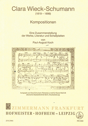 Kompositionen von Schumann,  Clara