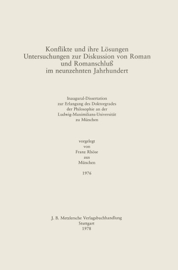 Konflikte und ihre Lösungen von München,  Franz Rhöse aus